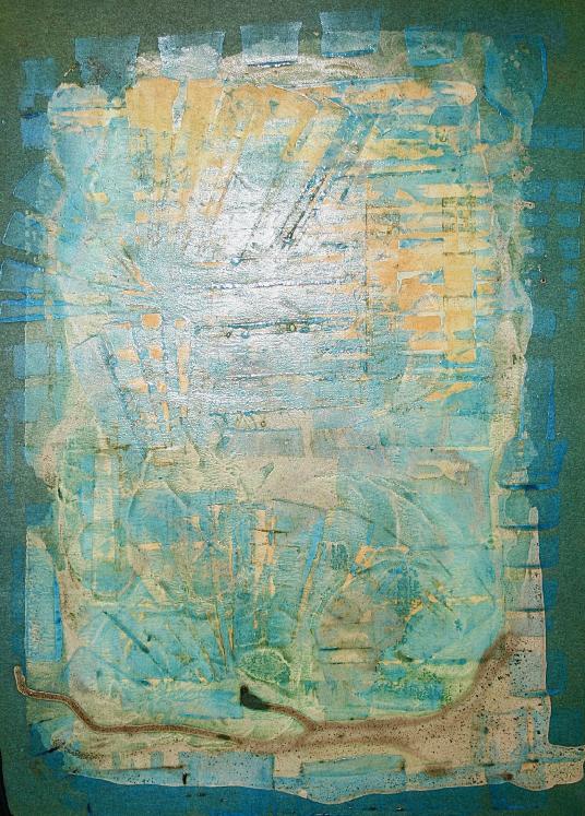 Jean Marie LEDANNOIS - Original painting - Gouache - Abstract composition 77