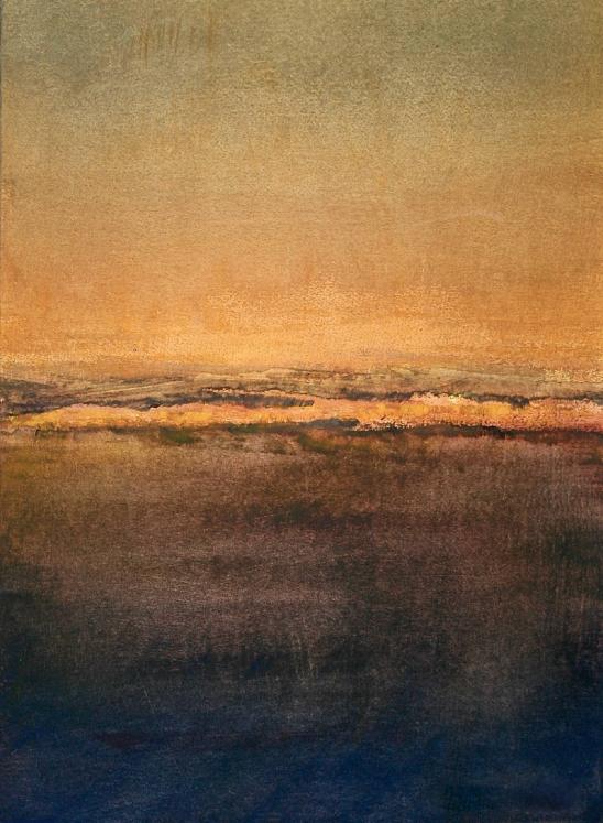 Jean Marie LEDANNOIS - Original painting - Gouache - Abstract landscape 18