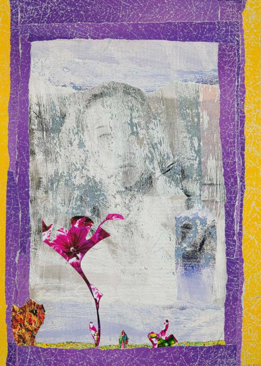 Jean-Claude CHASTAING - Original diverse art - Collage, painting and scraping - Interior Portrait 45