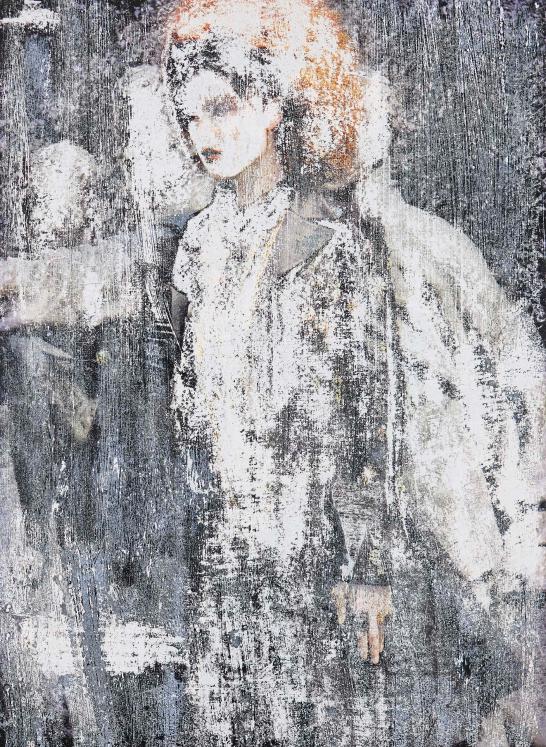 Jean-Claude CHASTAING - Original paiting  - Huile - Interior Portrait