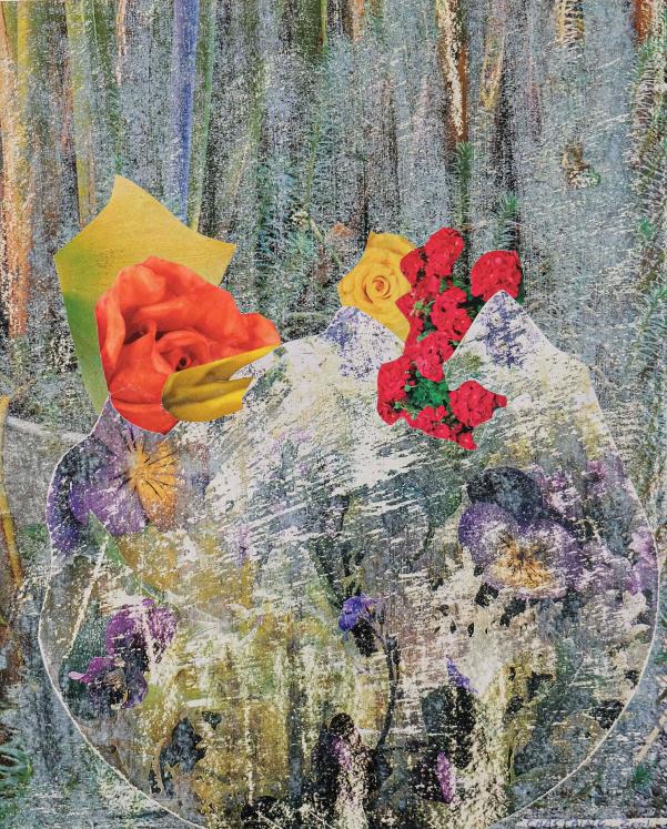 Jean-Claude CHASTAING - Original diverse art - Collage, painting and scraping - Bouquet