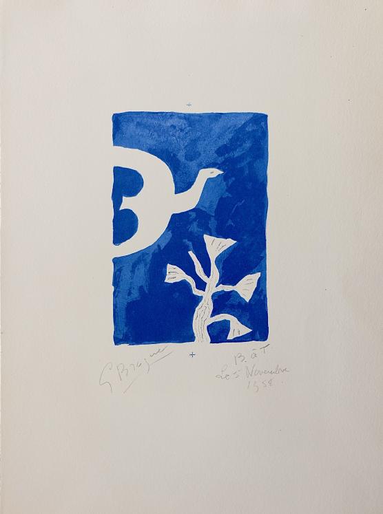 Georges BRAQUE - Original print - Lithograph - Bird and tree (Tir à l'Arc) 2