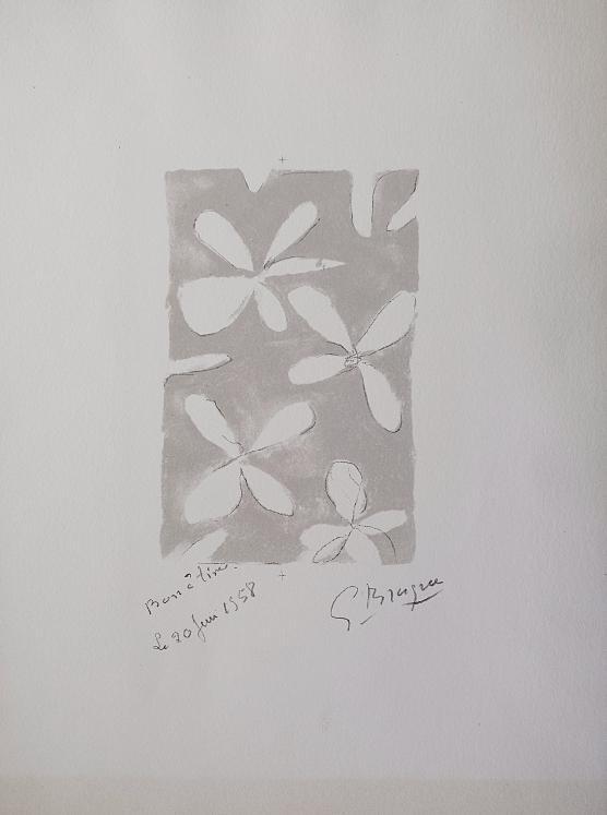 Georges BRAQUE - Original print - Lithograph - Flowers (Tir à l'Arc) 2