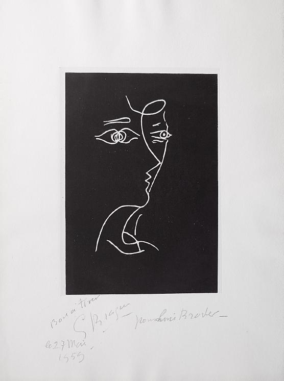 Georges BRAQUE - Original print - Etching - Profile (Tir à l'Arc) 2
