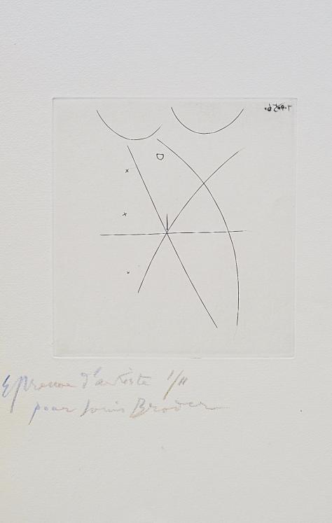 Pablo Picasso - Original Print - Drypoint - Nude (A poem in each Paul Eluard book) 5