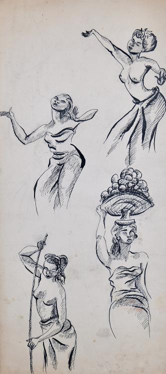 Magdalena Reinharez - Original drawing - Encre - Women