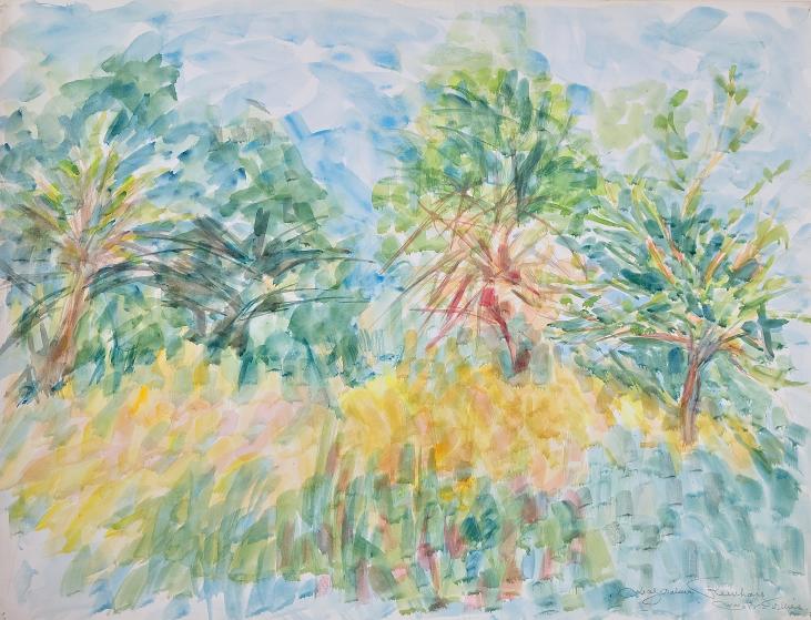 Magdalena Reinharez - Original painting - Gouache - Forest 2