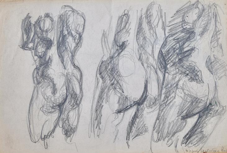 Magdalena Reinharez - Original drawing - Pencil - Rodin Scuplture