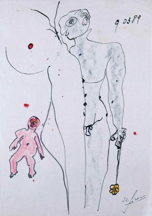 Jean-Louis SIMONIN - Original drawing - Pastel - The Flower