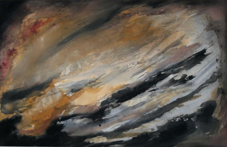Jean Marie LEDANNOIS - Original painting - Gouache - Abstract composition 122