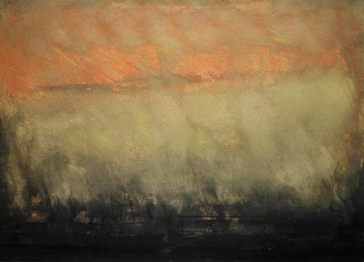Jean Marie LEDANNOIS - Original painting - Gouache - Abstract composition 33