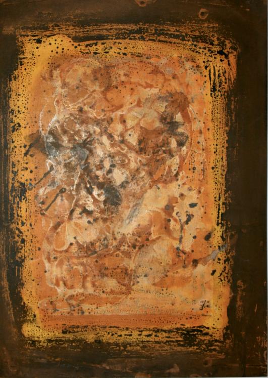 Jean Marie LEDANNOIS - Original painting - Gouache - Abstract composition