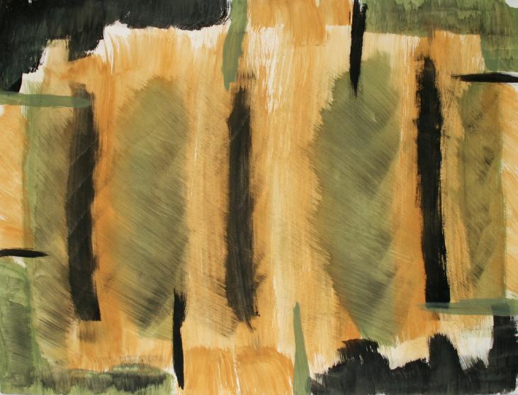 Jean Marie LEDANNOIS - Original painting - Gouache - Abstract composition 60