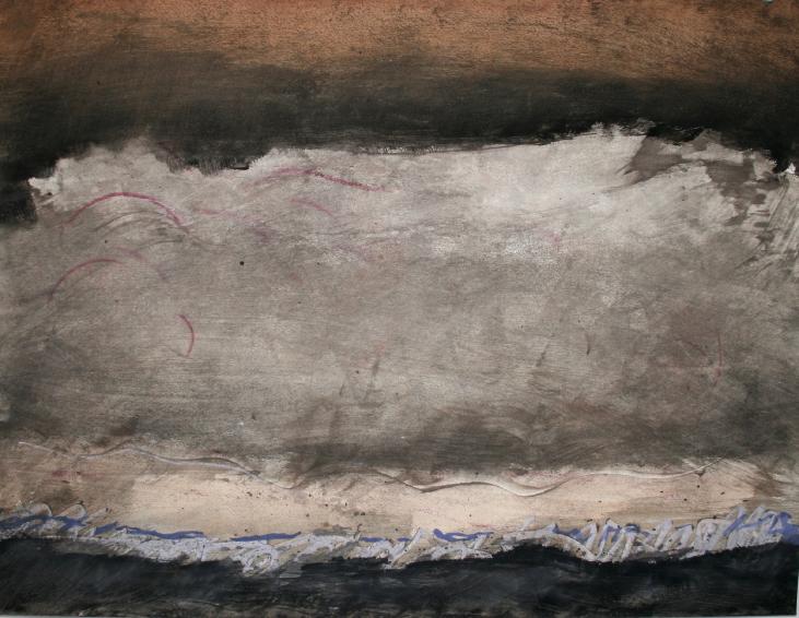 Jean Marie LEDANNOIS - Original painting - Gouache - Abstract composition 16