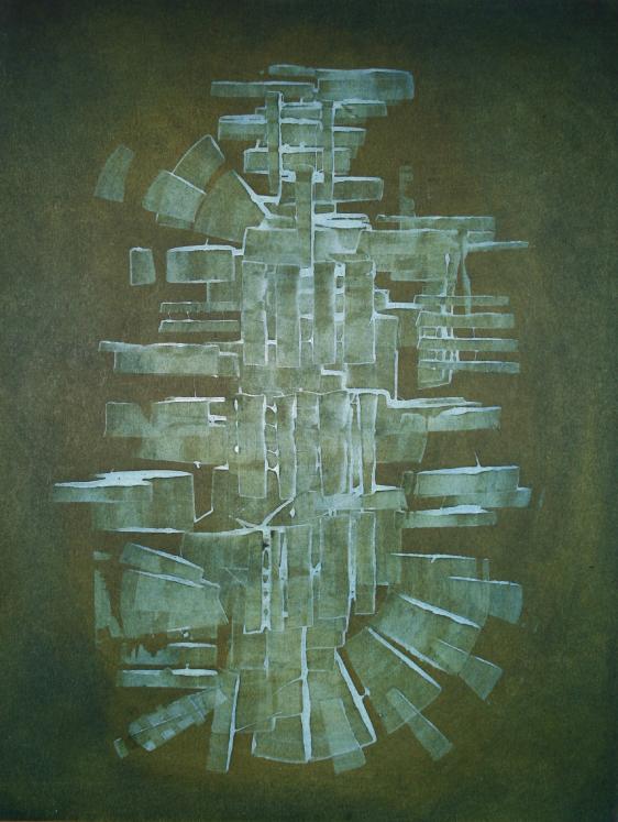 Jean Marie LEDANNOIS - Original painting - Gouache - Abstract composition 37