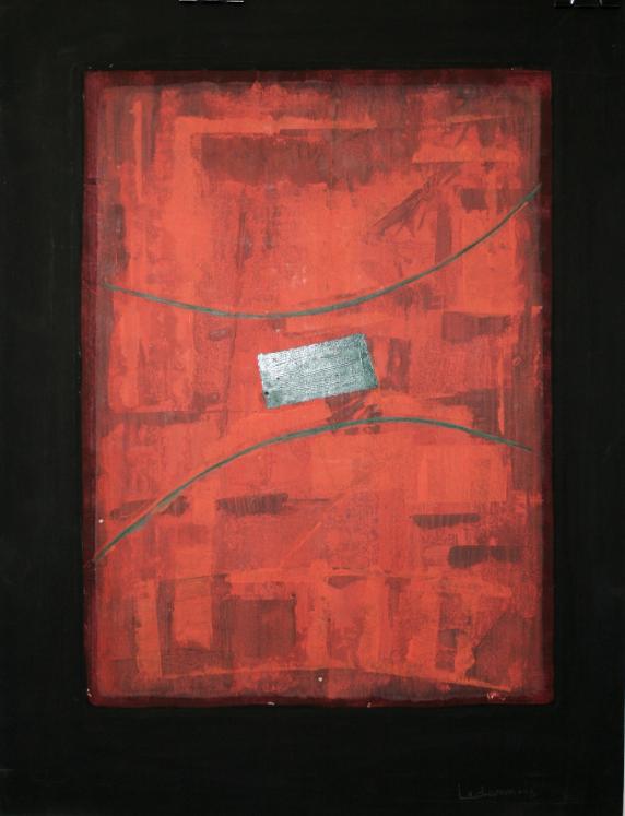 Jean Marie LEDANNOIS - Original painting - Gouache - Abstract composition 124