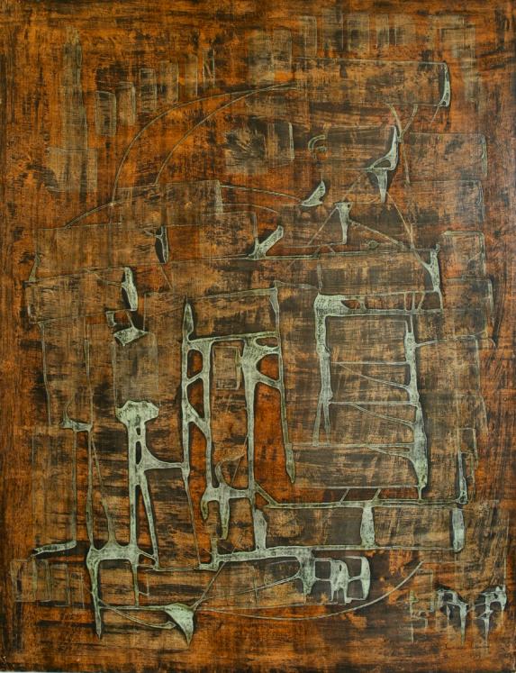 Jean Marie LEDANNOIS - Original painting - Gouache - Abstract composition 53