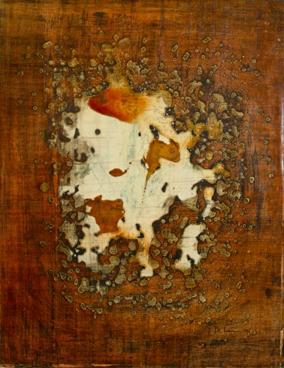 Jean Marie LEDANNOIS - Original painting - Gouache - Abstract composition 159