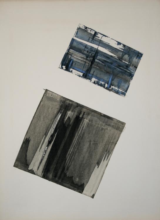 Jean Marie LEDANNOIS - Original painting - Gouache - Abstract composition 137