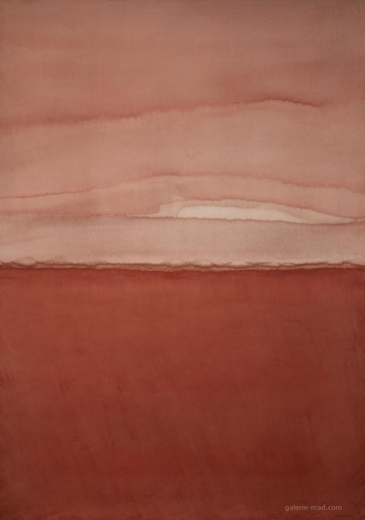 Jean Marie LEDANNOIS - Original painting - Gouache - Abstract landscape