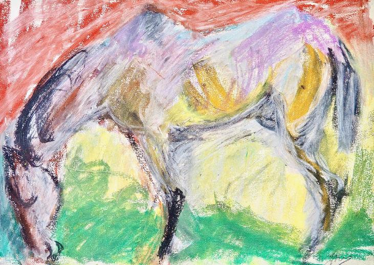 Magdalena Reinharez - Original drawing - Pastel - Horse 16