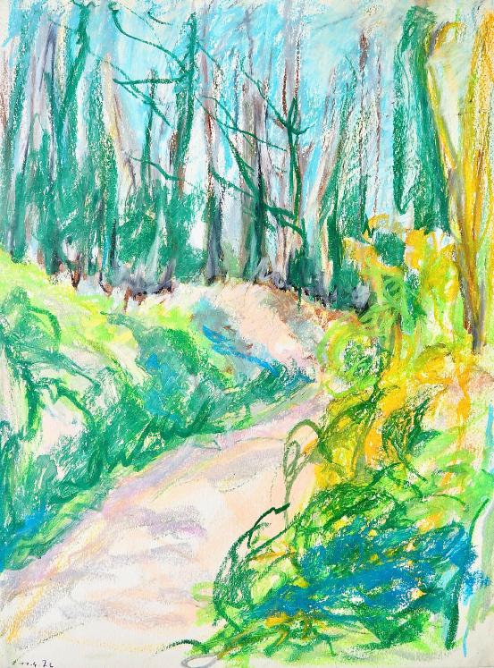 Magdalena Reinharez - Original drawing - Pastel - Forest 2