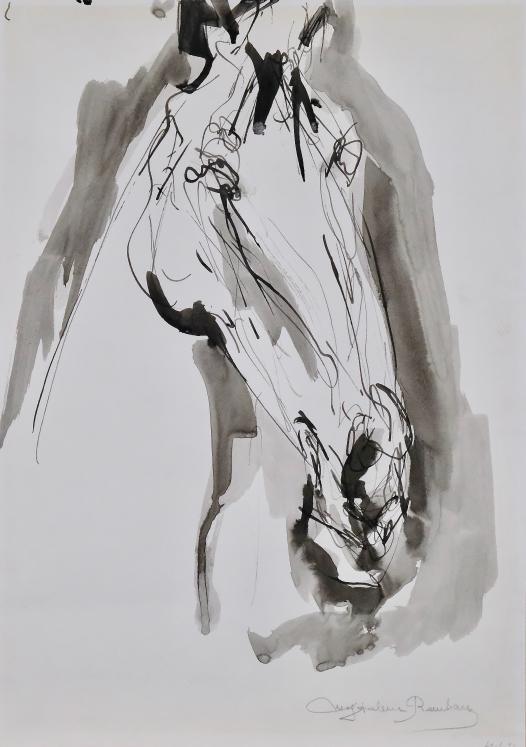 Magdalena Reinharez - Original drawing - Lavis - Horse 14