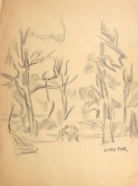 Lutka PINK - Original drawing - Pencil - Park 14