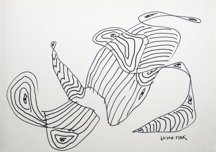 Lutka PINK - Original drawing - Felt - Zig Zag