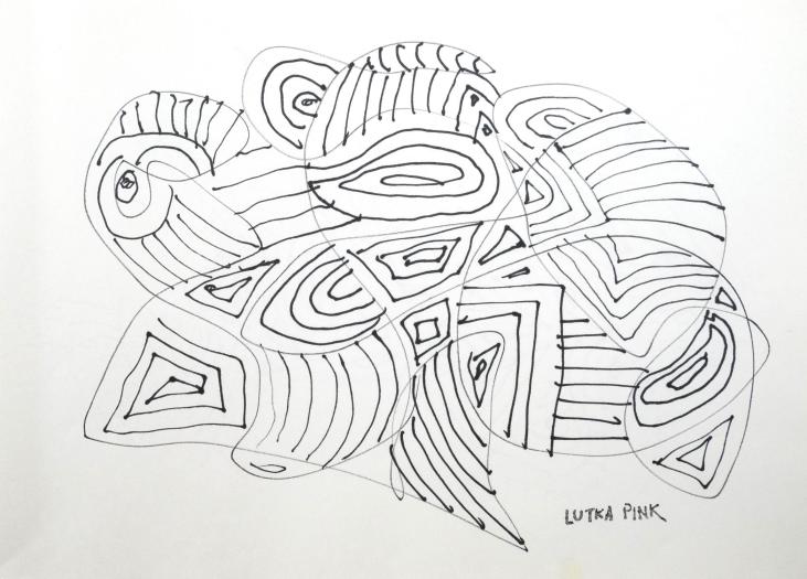 Lutka PINK - Original drawing - Felt - Zig Zag 250