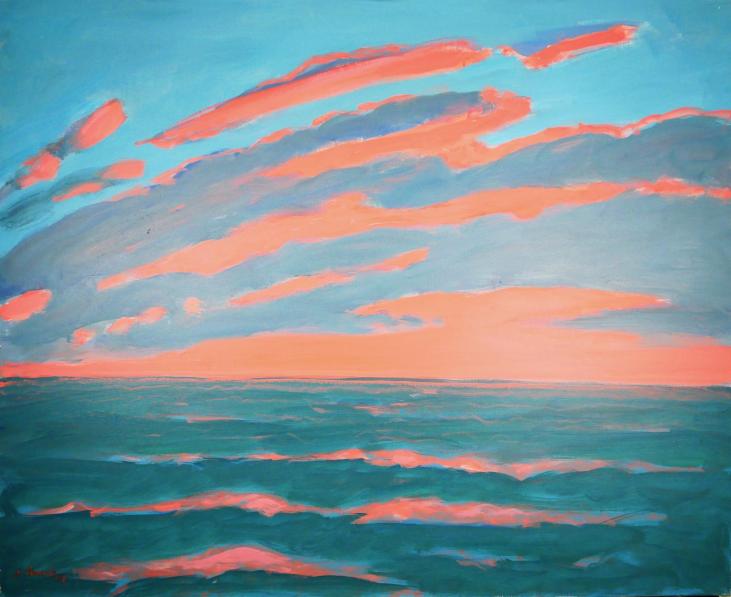 Jacques PONCET - Original painting - Acrylic - Ocean