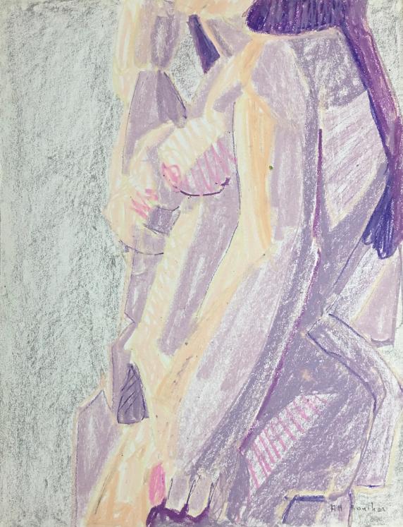 Alain Michel BOUCHER - Original drawing - Pastel - Woman 4
