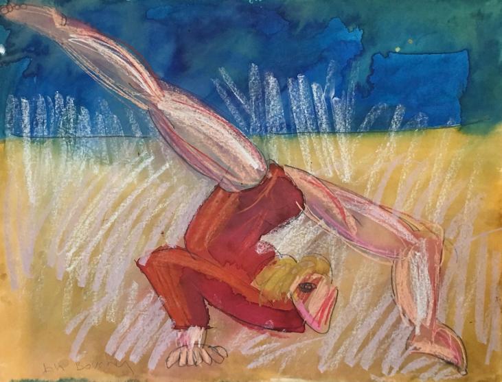 Alain Michel BOUCHER - Original painting - Gouache - The dancer 1