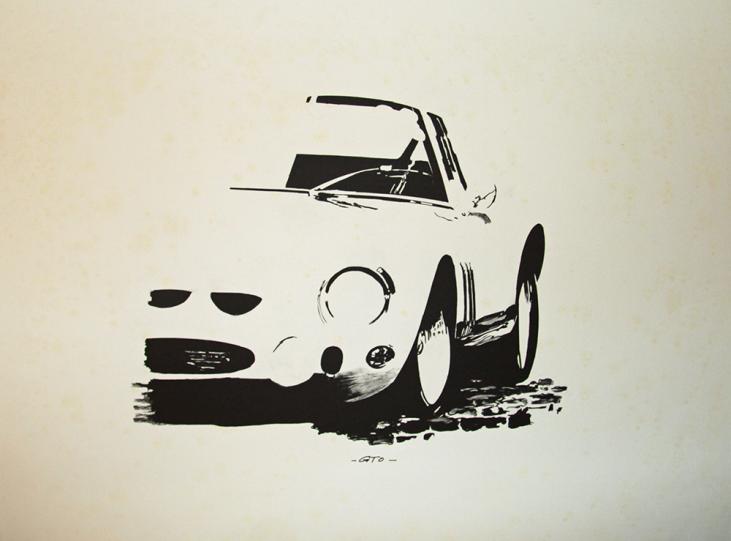Jerry KOH - Original print - Lithograph - Ferrari GTO