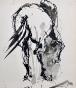 Magdalena Reinharez - Original painting - Ink wash - Horse 8