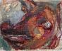 Magdalena Reinharez - Original painting - Gouache - Pig's Head
