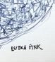 Lutka PINK - Original drawing - Felt - Cosmos 17