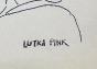 Lutka PINK - Original drawing - Felt - Coffee