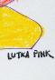 Lutka PINK - Original drawing - Ink and Pastel - Japan