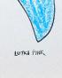 Lutka PINK - Original drawing - Pastel and Ink - Zig zag