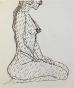 Alain Michel BOUCHER - Drawing - Pen - Nude kneeling