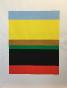 Jean LEGROS - Original print - Silkscreen - Striped canvas