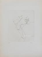 Hans BELLMER - Original print - Drypoint - Untitled 2 (Feuilles éparses)
