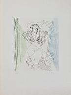 Man RAY  - Original print - Etching - Woman 12 (Feuilles éparses)