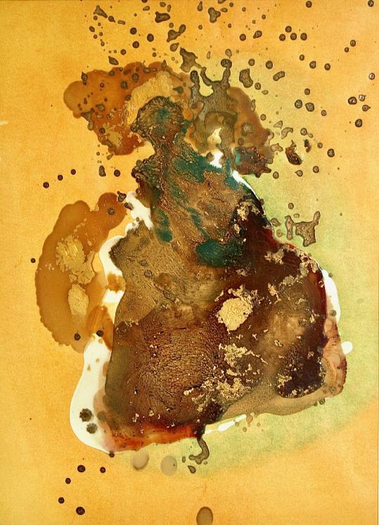 Jean Marie LEDANNOIS - Peinture originale - Gouache - Composition abstraite 12