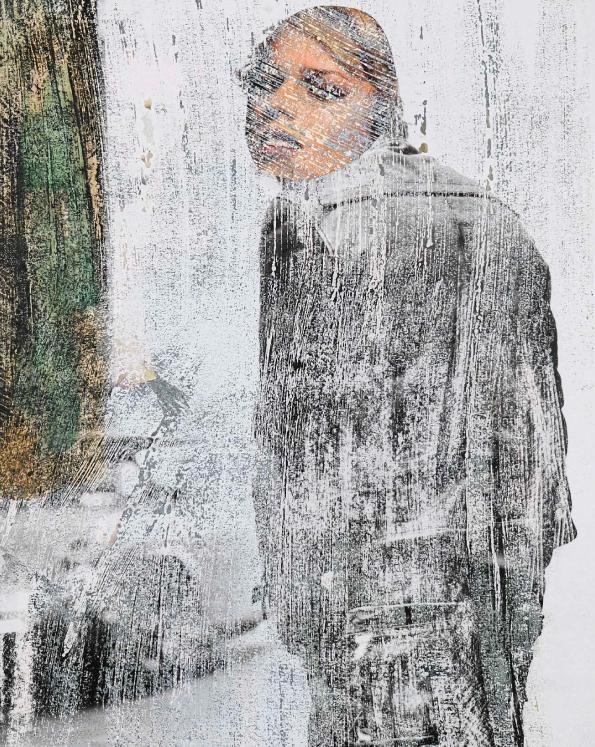 Jean-Claude CHASTAING - Art divers original - Collage - Portrait Intérieur