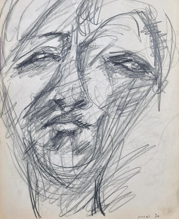 Magdalena Reinharez - Dessin original - Crayon - Portrait