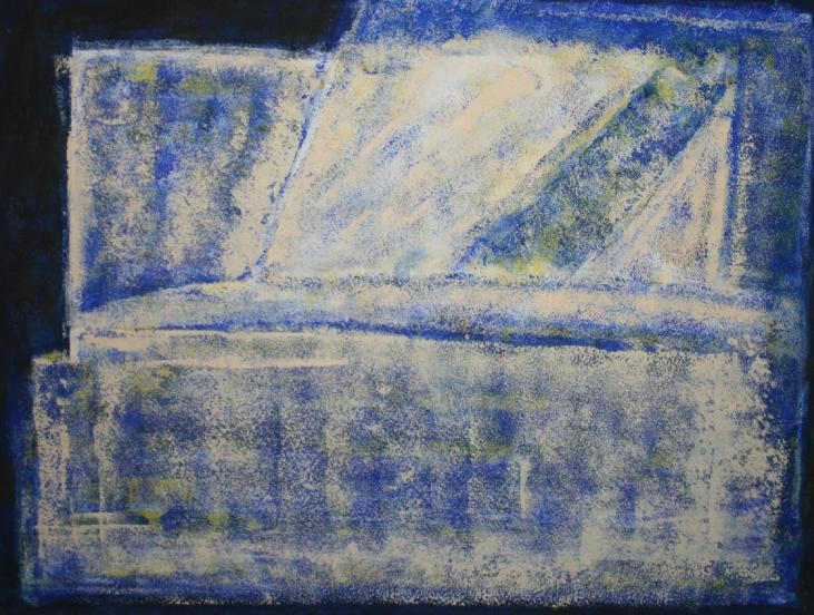 Jean Marie LEDANNOIS - Peinture originale - Gouache - Composition abstraite 147