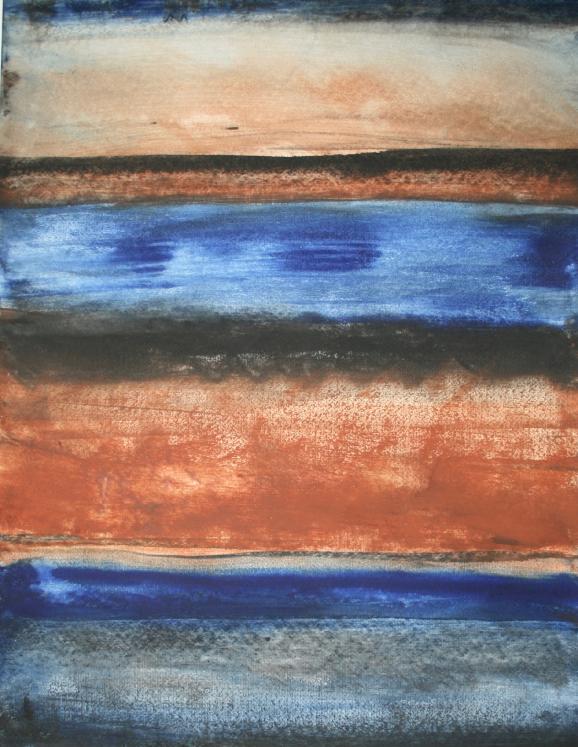 Jean Marie LEDANNOIS - Peinture originale - Gouache - Composition abstraite 133