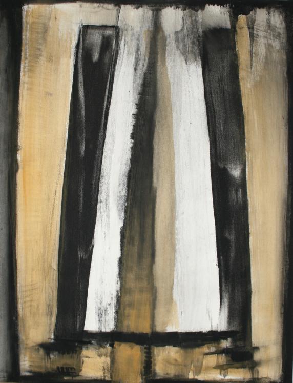 Jean Marie LEDANNOIS - Peinture originale - Gouache - Composition abstraite 11